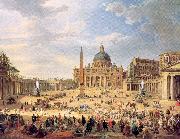 Panini, Giovanni Paolo Departure of Duc de Choiseul from the Piazza di St. Pietro oil painting picture wholesale